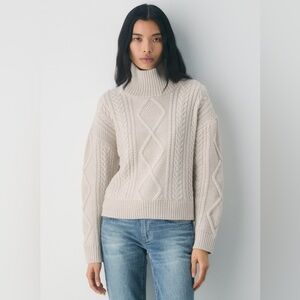 Aritzia Heritage Knit Merino Wool Hi-Hip Turtleneck, Sz Small